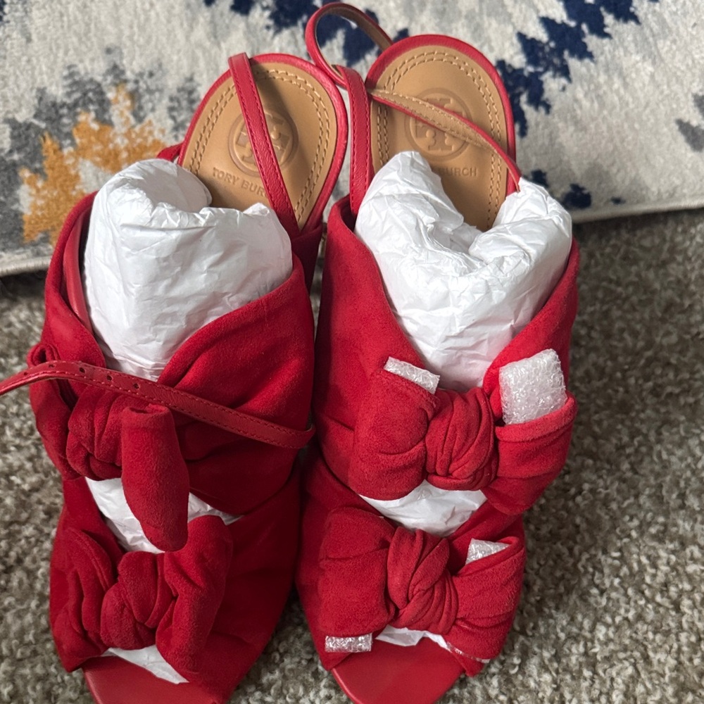 Tory Burch Red Bow Sandals